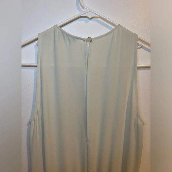 Aritzia Babaton Belmondo Jumpsuit Silvertip Sleeveless crew neck ivory size 00 - Picture 3 of 12
